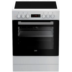 Cuisinière Vitrocéramique - Largeur 60 Cm - Beko - Fse67300wcs pas cher