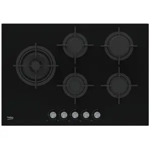 Table gaz BEKO HILL75222S 5 foyers gaz Noir pas cher