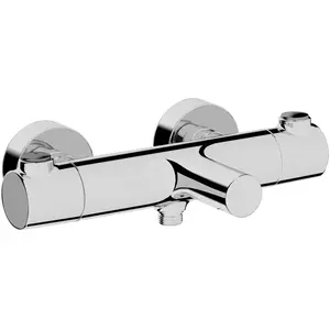 Mitigeur bain douche thermostatique Vitra AQUAHEAT design rond chromé pas cher