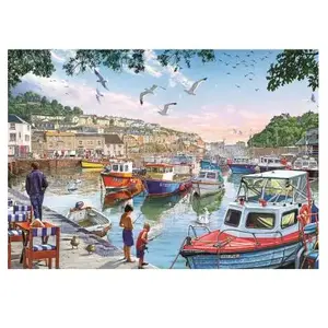 The Little Fishermen at the Harbour 1000 Pièces Art Puzzle pas cher