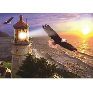 Puzzle 1000 pièces : Vol en hauteur au lever du soleil pas cher