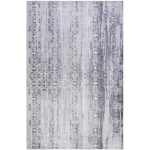 Wecon Home Tapis plat motif vintage gris pour une déco bohème 170x120 pas cher