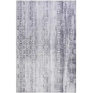 Wecon Home Tapis plat motif vintage gris pour une déco bohème 190x130 pas cher