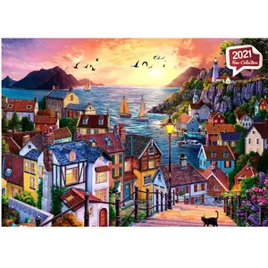 Anatolian Puzzle 1000 pièces : Ville côtière au coucher du soleil pas cher