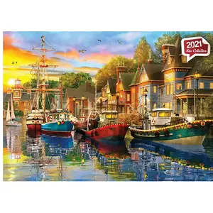 Puzzle 1500 pièces - ANATOLIAN - Lumières du port - Paysage et nature - Adulte - Intérieur pas cher