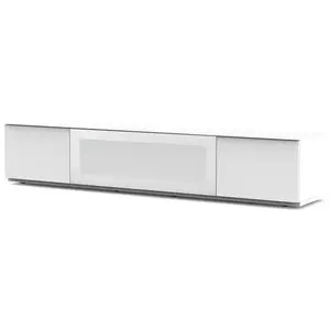 Comparateur de prix : SONOROUS Meuble TV Studio 200 verre infrarouge et bois melamine mat blanc