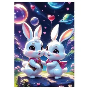 Yazz Puzzle 1000 pièces : Lapins amoureux pas cher