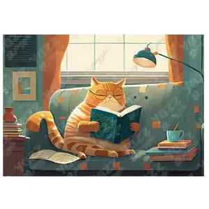Yazz Puzzle 1000 pièces : Chat et livres pas cher