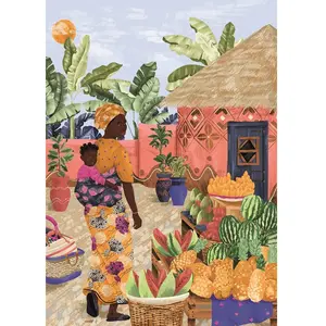 Magnolia Puzzle 1000 pièces : Femmes autour du monde - Ghana - Claire Morris - Edition spéciale pas cher