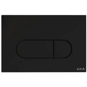 Vitra  Root Round Plaque de déclenchement double touche, Noir mat (740-2211) pas cher