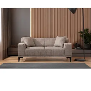 MENZZO Atelier del Sofa - Canapé 2 places Petra 2 fauve - 163x86x69 cm OS pas cher