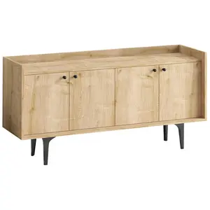 Comparateur de prix : MENZZO Cotecosy - calicosy - Buffet 4 portes décor chêne saphir L150 cm - Navi