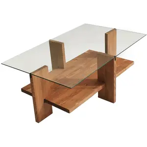 Comparateur de prix : EMOB Skye Decor, Babylon, tables basses, bois, verre, 105 x 40 x 60 cm
