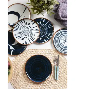 Hermia Concept - 6 Assiettes à dessert en Porcelaine multicolore T.U pas cher
