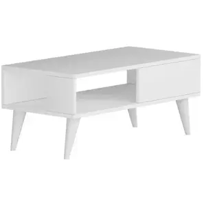 MENZZO Table basse style scandinave Samar 58x43,3cm Bois Blanc