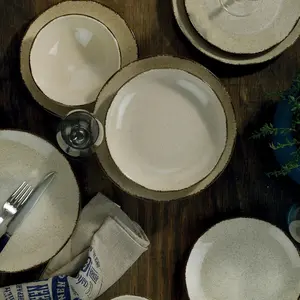 ’merkloos’ Hermia Concept - Service de table écru en Porcelaine - 18 pièces T.UVendu parkaufland