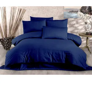 En Vogue - Parure housse de couette Lylium bleu foncé 140x200 cm pas cher