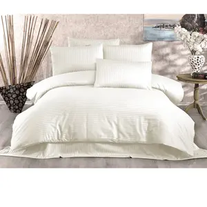 En Vogue - Parure housse de couette Lylium crème 140x200 cm pas cher