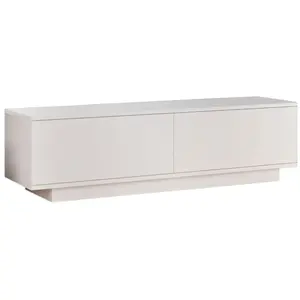 Drawer MENZZO Meuble TV 2 portes battantes Nayelro 140cm Bois Blanc pas cher