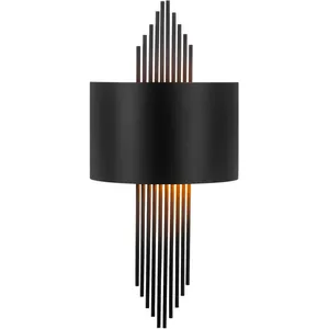 SPLENDOUR LIGHTING Applique murale design baguettes Solaris 35x75cm Métal Noir TU pas cher