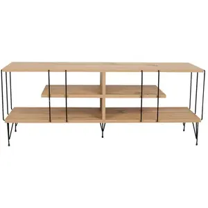 MENZZO Meuble TV design 120cm Lycon Chêne clair TU pas cher