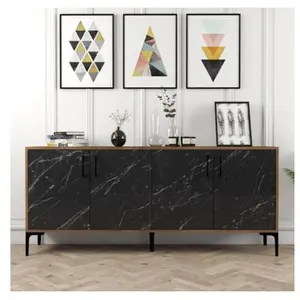 Comparateur de prix : MENZZO CONCEPT1 Kiev noyer marbre noir 180 x 35 x 78cm 845HCT5306