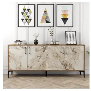 Comparateur de prix : MENZZO CONCEPT1 Kiev noyer marbre blanc 180 x 35 x 78cm 845HCT5303