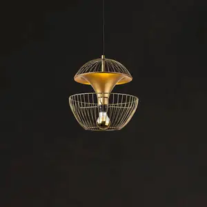 Opviq Suspension Telmander 11410, doré, métal, Ø 30 cm pas cher