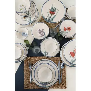 Mioli - Service de table multicolore - 24 pièces T.U pas cher