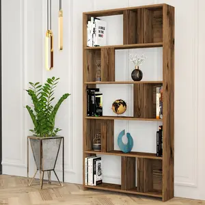Comparateur de prix : MENZZO Wooden Art - Bibliothèque lima noyer - 90x180x20 cm OS