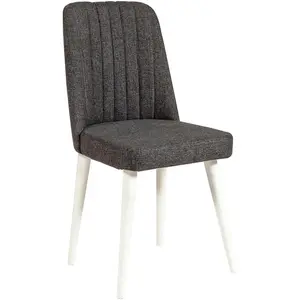 Homitis - Chaise Stormi blanc/anthracite - 100x48x39 cm T.U pas cher