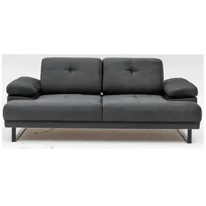 MENZZO Canapé 2 places Celis Tissu Anthracite pas cher