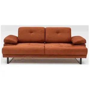 MENZZO Canapé 2 places Celis Tissu Orange pas cher