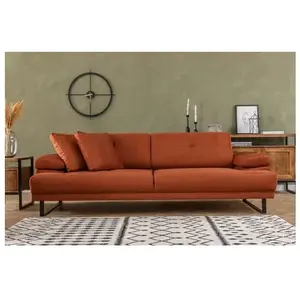 MENZZO Canapé 3 places Celis Tissu Orange pas cher