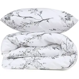 En Vogue - Parure housse de couette Cicory blanc/vert 200x200 cm pas cher