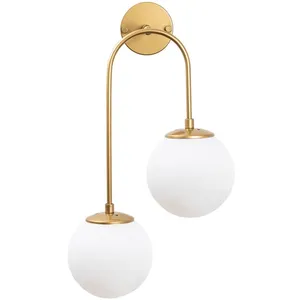 Opviq Applique murale Jewel 10585 doré, verre opalin 55 x 30 cm à 2 la...Vendu parkaufland