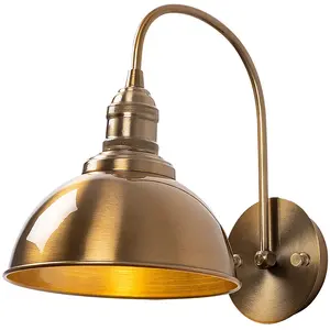 Comparateur de prix : MENZZO Applique murale col de cygne coupole Bebrye Ø27cm Métal Or antique