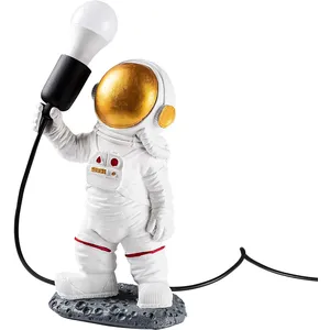 Opviq Lampe à poser Astronaut-1, blanc, polyester, hauteur 32 cm pas cher