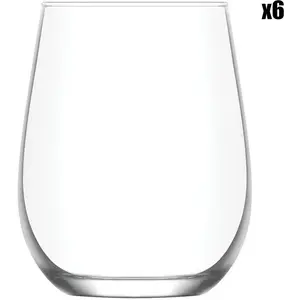 Mioli - 6 Verres à eau transparents - 360 ml OS pas cher