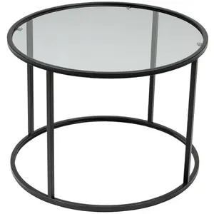 Homitis - Table basse Startis noire - D.60x45 cm T.U pas cher