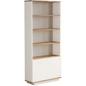 Comparateur de prix : MENZZO Bibliothèque Yigha L75cm Bois clair et Blanc