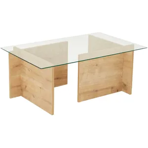 MENZZO Cotecosy - Table basse en verre et aggloméré Escape 105 x 65 x 40 cm pas cher