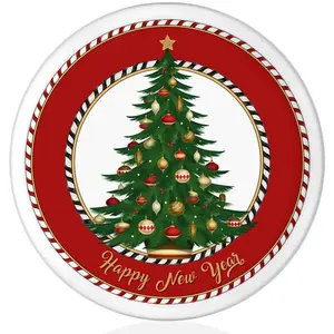MIOLI Hermia Concept - Assiette plate en Céramique blanc/rouge/vert - D.30 cm T.U pas cher