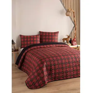Mijolnir - Parure couverture Iskoc rouge - 240x220 cm 240x220 cm pas cher