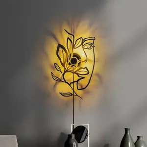 Comparateur de prix : Opviq Applique murale Flower Faced, noir, métal, 54 x 34 cm, fiche