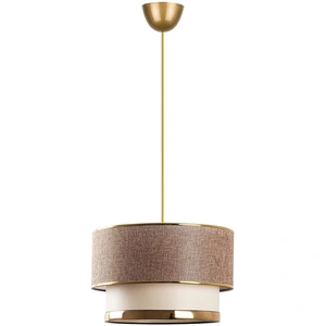 SPLENDOUR LIGHTING Sheen - Suspension Cake beige/doré - D.30x20x65 cm T.UVendu parbazarchic