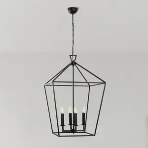 Opviq Lustre Till 13251, noir, métal, à 4 lampes pas cher