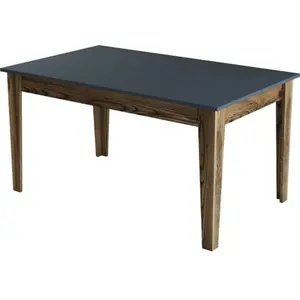 Comparateur de prix : MENZZO Table de salle à manger avec rangement Fiorita 145cm Bois et Anthracite