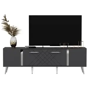 Skye Decor, Detas - Anthracite, Silver, Meubles TV, Anthracite, 150 x ... pas cher