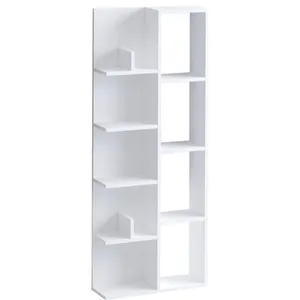 EMOB Bibliothèque emeraude - 100% mélamine epaisseur 18mm blanc pas cher